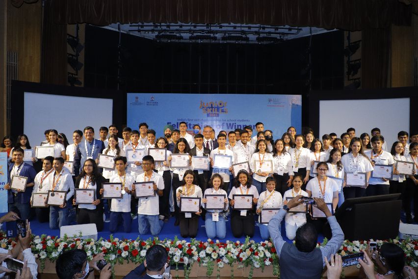 60+ winners from class 6-12 awarded at India’s First JuniorSkills Championship